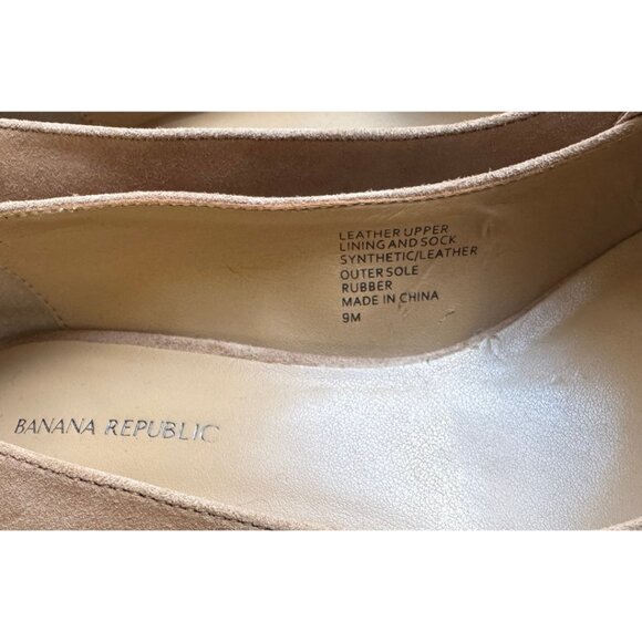 Banana Republic Andra Bow Leather Pump in Tan Biscotti Color Size 9 - Picture 6 of 7